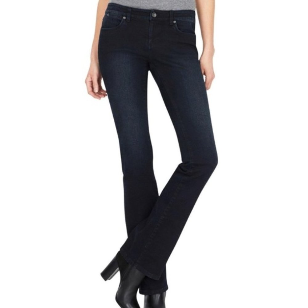 ecru Hall Slim Boot Cut Stretch Dark Wash Blue Denim Jeans 2